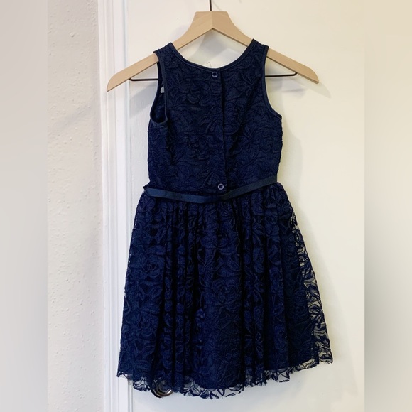 Navy Blue Floral Dress - Picture 2 of 3